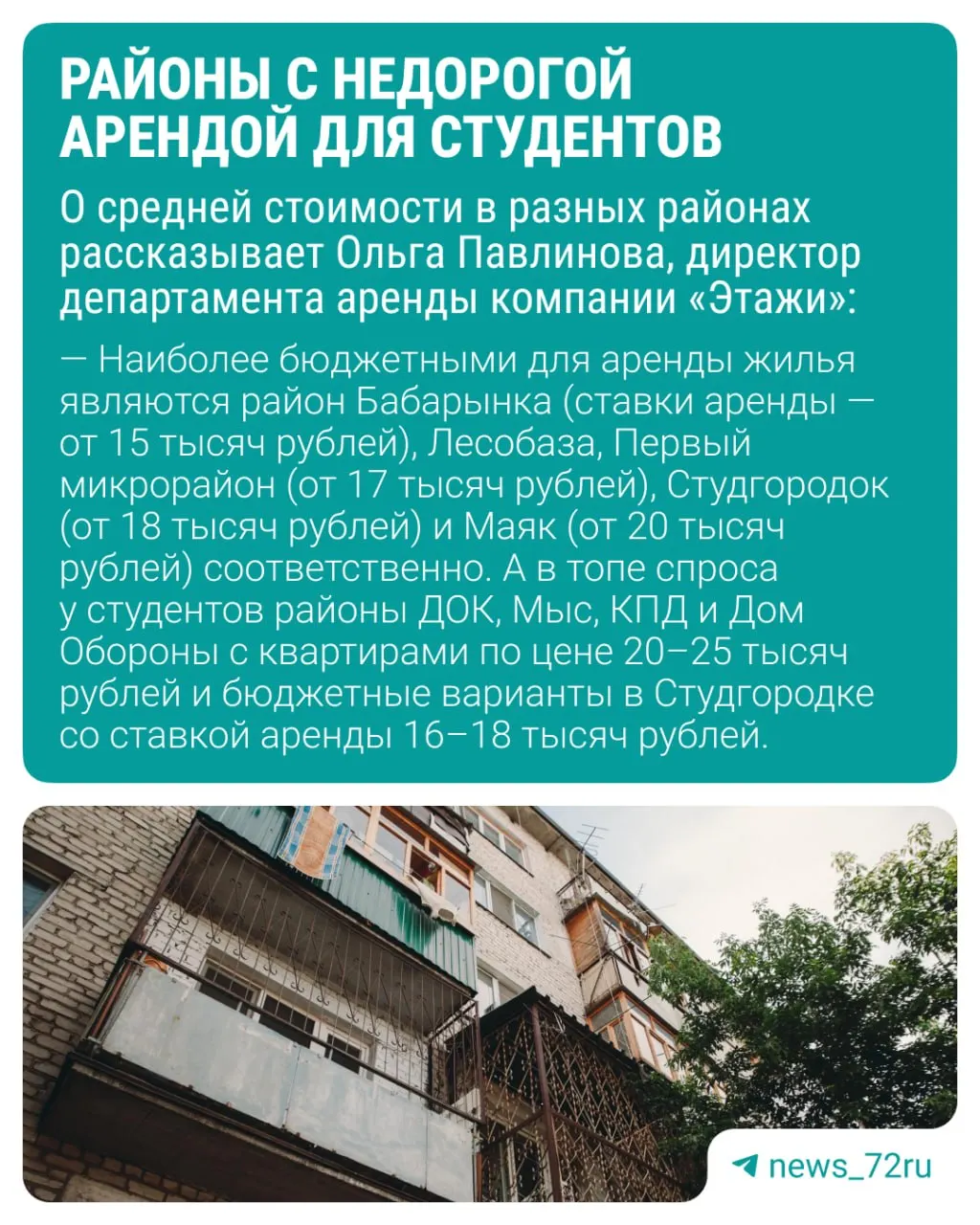 В Тюмени на рынке аренды более 2 000 квартир, почти половина — однокомнатные. Даём ориентиры по ценам в зависимости от состояния и количества комнат.