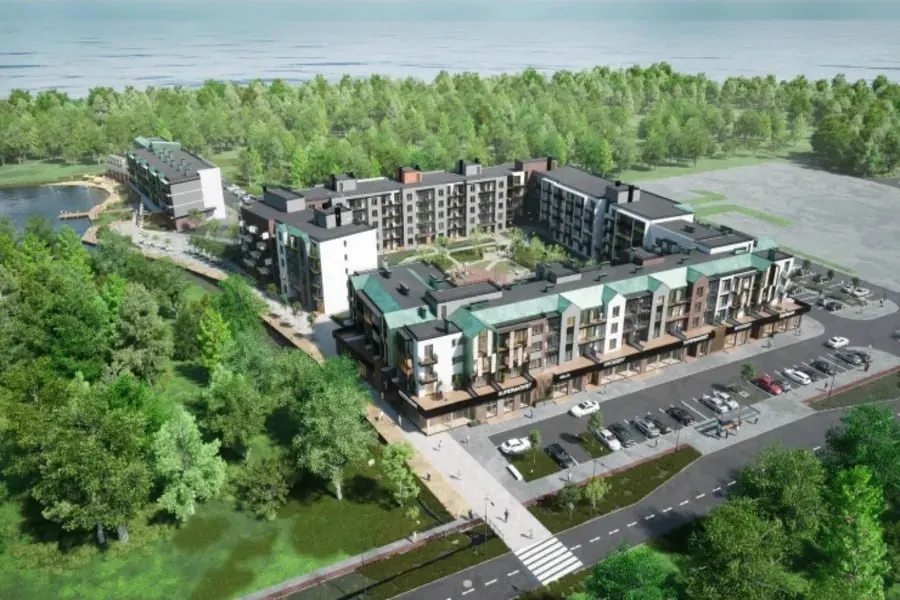 Проект апарт-отеля «Ривьера Балтики» на Калининградском шоссе (участок 2А) получил положительное заключение экспертизы 31 июля 2026 года.